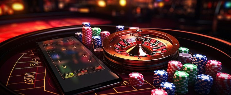 Antarmuka meja Bandar Poker di libra168 dengan tampilan kartu dan taruhan